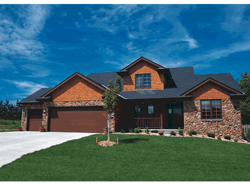 front of rustic style 2-story house plan