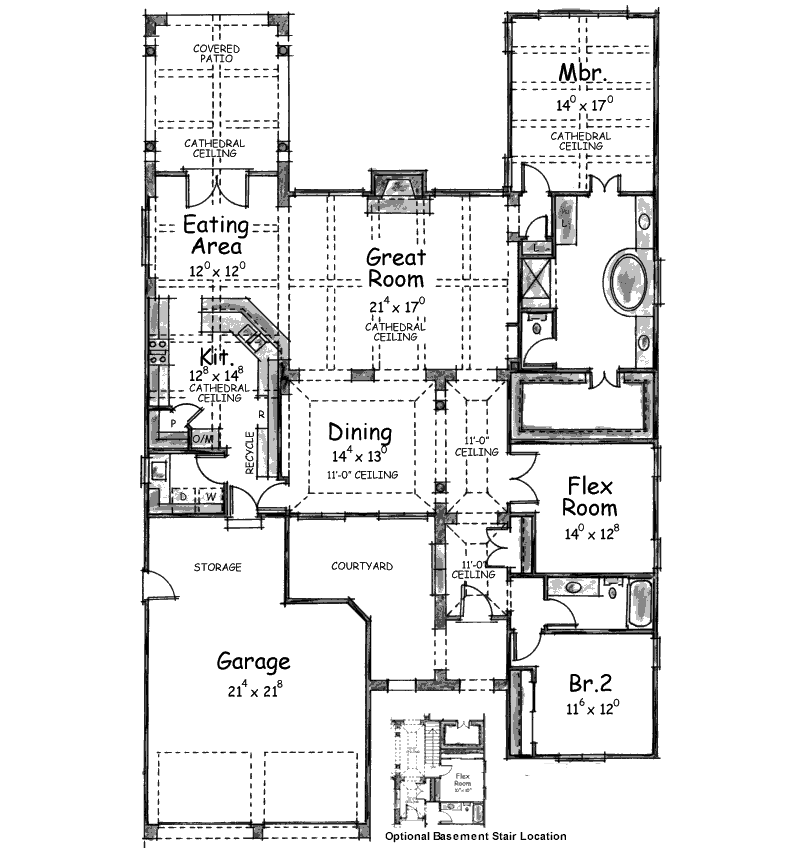 Maywood Spanish Style Home Plan 026D 1391 Shop House Plans And More   026D 1391 Floor1 8 