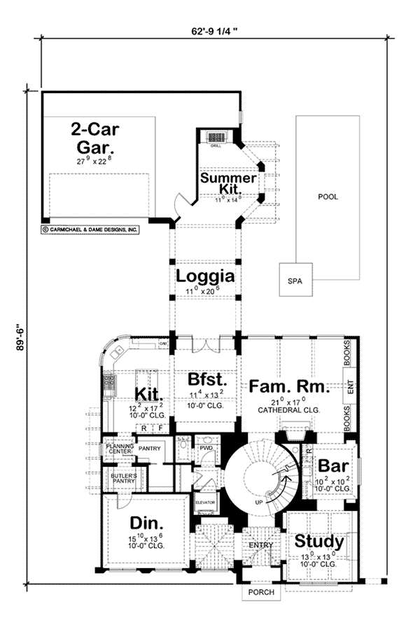 Italian Home Plan First Floor 026D-1852