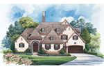 Country French House Plan Front of Home - 026D-1857 - Shop House Plans and More