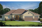 Ranch House Plan Front of House 026D-1864