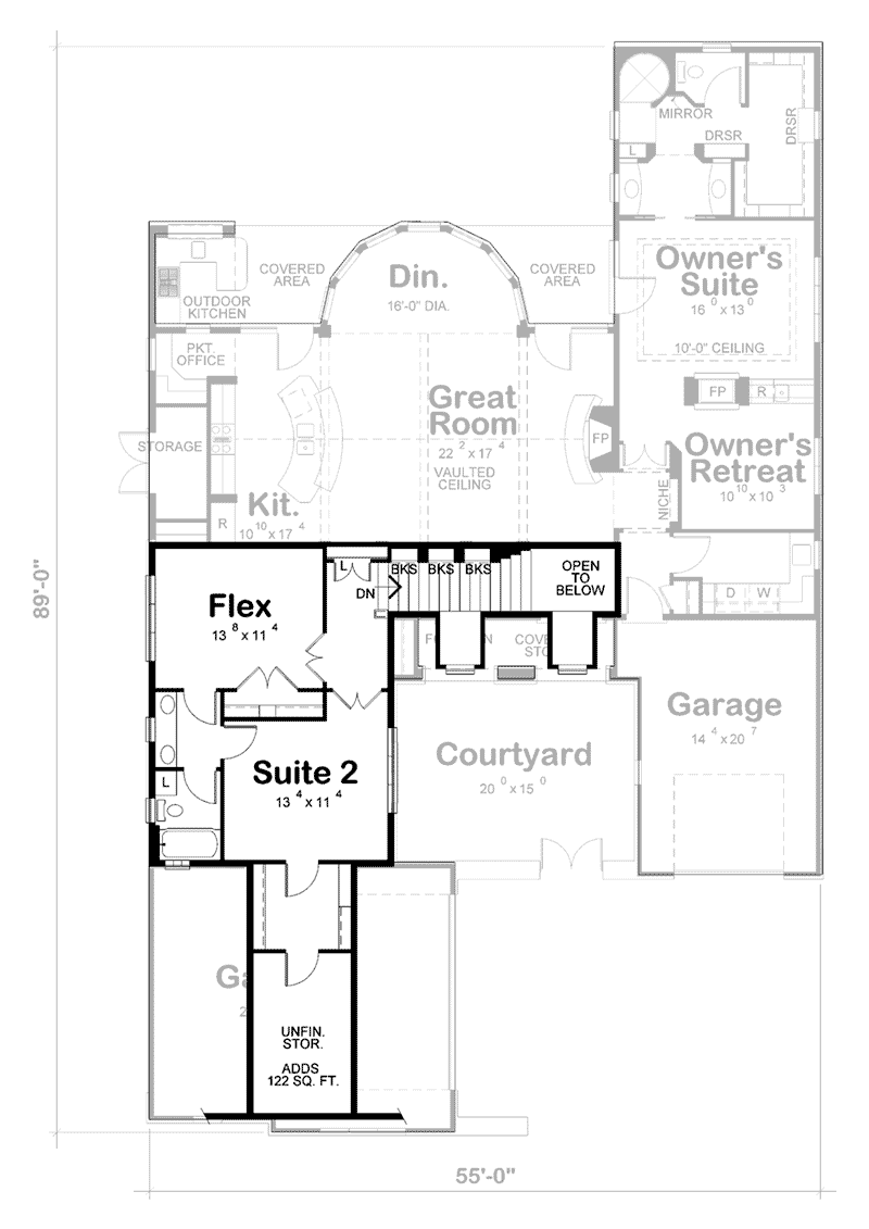 Ranch Home Plan Second Floor 026D-1885