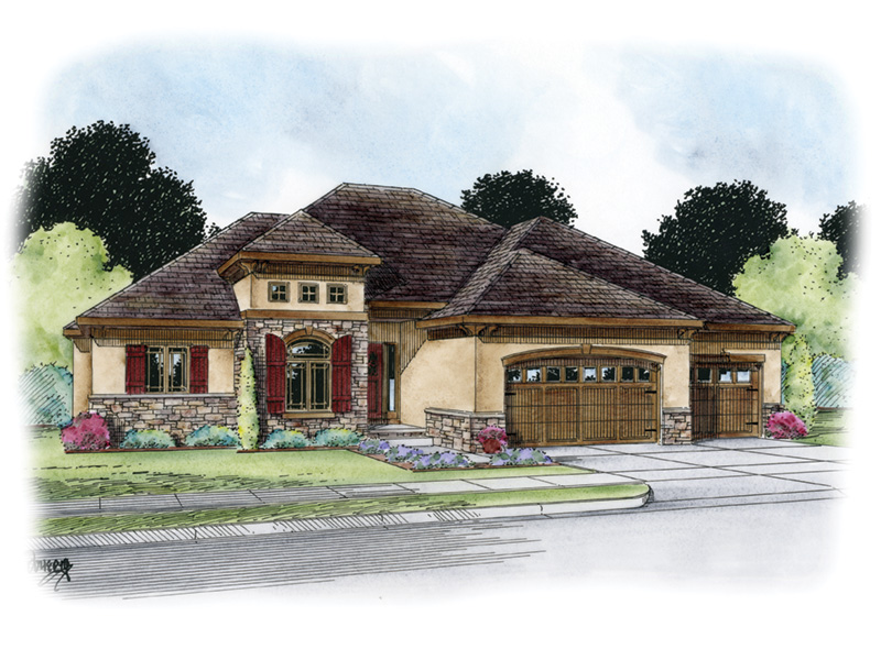 Ranch House Plan Front Image - Jessica Creek Prairie Home 026D-1894 - Search House Plans and More