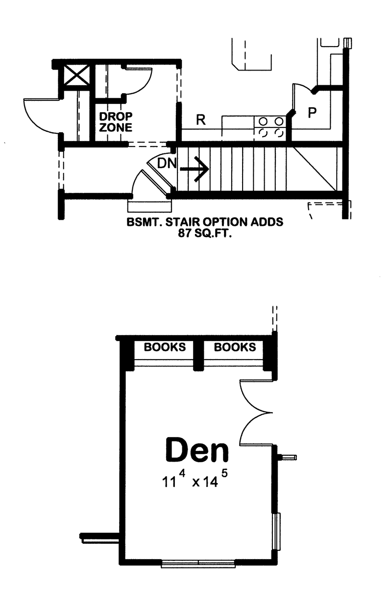 Rustic Home Plan Optional Floor Plan 026D-1910