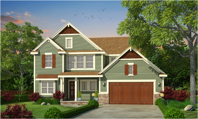 Craftsman House Plan Front Photo 01 - Cassidy Downs Craftsman Home 026D-1919 - Search House Plans and More