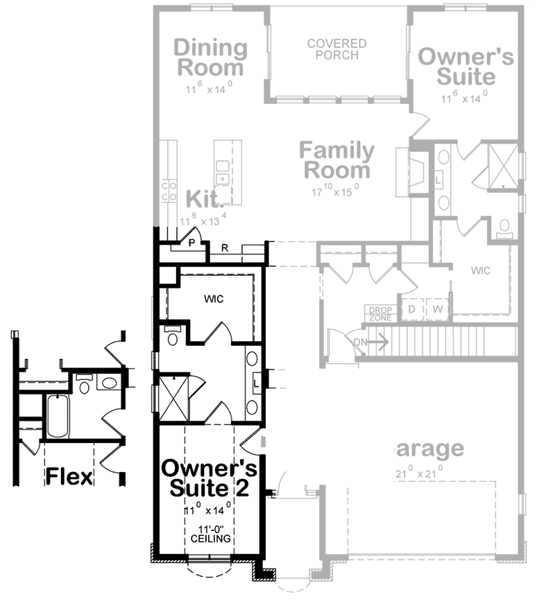 European House Plan Optional Floor Plan - Carsyn Traditional Ranch Home 026D-1937 - Search House Plans and More
