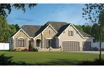 Country French House Plan Front of House 026D-1999