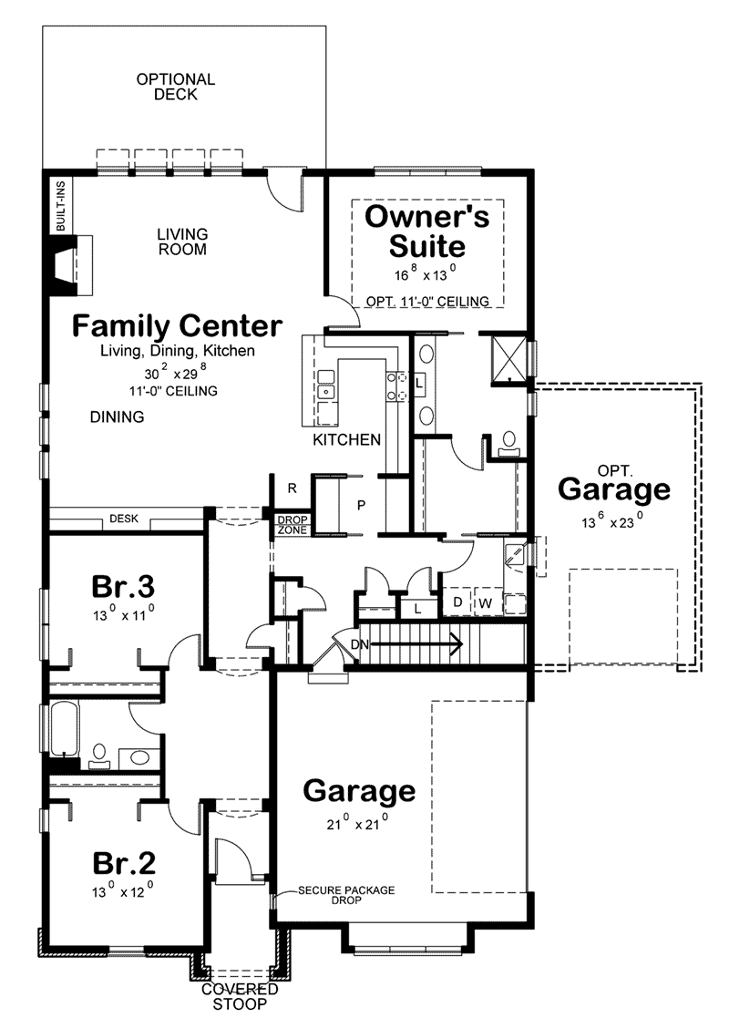 Wilmert Gable Traditional Home Plan 026D-2023 - Shop House Plans and More