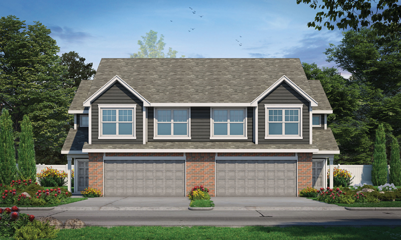 Multi-Family House Plan Front of Home - Colbourne Springs Duplex 026D-2025 - Search House Plans and More