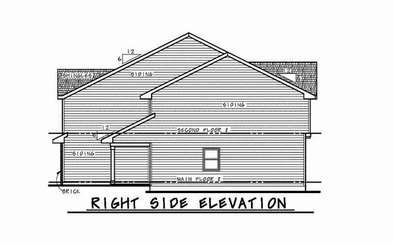 Multi-Family House Plan Right Elevation - Colbourne Springs Duplex 026D-2025 - Search House Plans and More