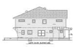 Craftsman House Plan Left Elevation - Lynnae Country Duplex 026D-2027 - Shop House Plans and More