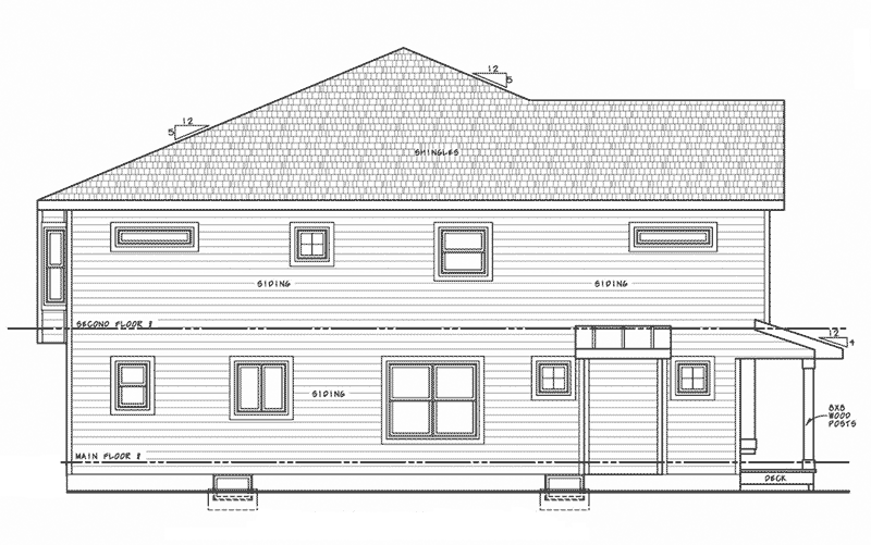 Multi-Family House Plan Left Elevation - 026D-2087 - Shop House Plans and More