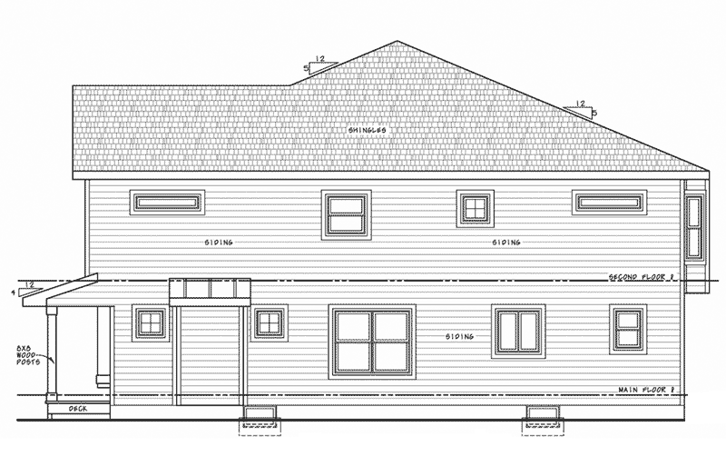 Multi-Family House Plan Right Elevation - 026D-2087 - Shop House Plans and More