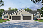 Multi-Family House Plan Front of Home - 026D-2176 - Shop House Plans and More