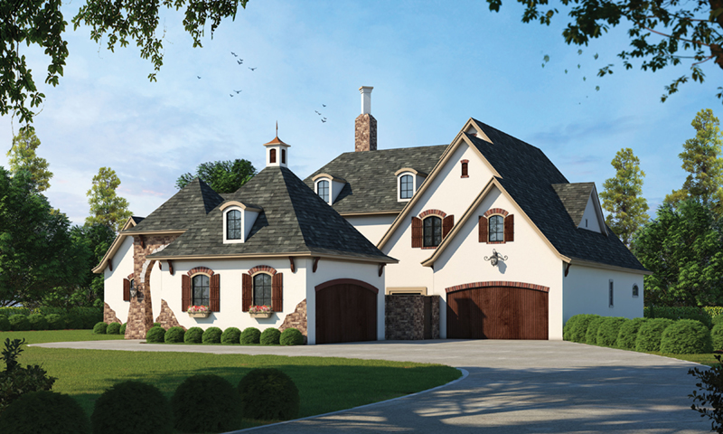 Traditional House Plan Front of Home - Monardo Tudor Style Home 026S-0018 | House Plans and More