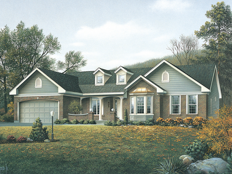 Evergreen Traditional Ranch Home Plan 027D 0006 House 