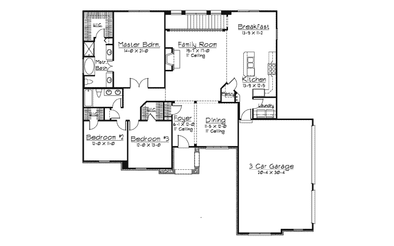 Elvin Tudor Ranch Home Plan 027D-0022 - Search House Plans and More