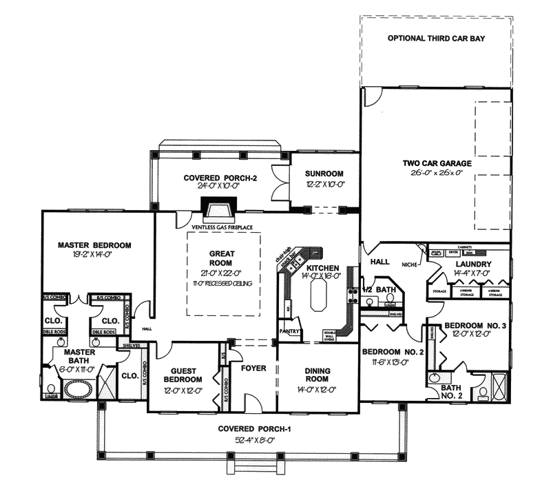 Colonial House Plan First Floor - Halifax Lane Lowcountry Home 028D-0018 - Search House Plans and More