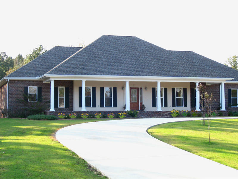 Broad Southern Home With Dominating Covered Front Porch