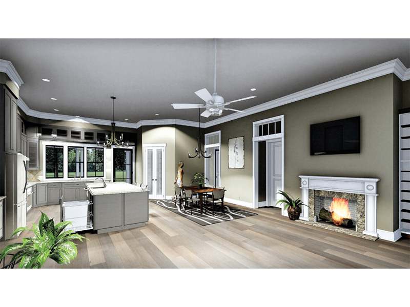 Arts & Crafts House Plan Kitchen Photo 02 - Moreau Modern Farmhouse 028D-0104 - Shop House Plans and More