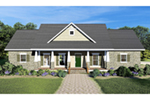 Ranch House Plan Front of House 028D-0105