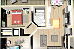 Bungalow House Plan Bathroom Photo 02 - Miller Lane Modern Farmhouse 028D-0108 - Shop House Plans and More