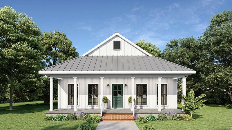 Bungalow House Plan Front of Home - Miller Lane Modern Farmhouse 028D-0108 - Shop House Plans and More