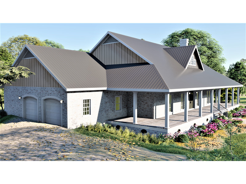 Ranch House Plan Front Porch Photo - 028D-0114 - Shop House Plans and More