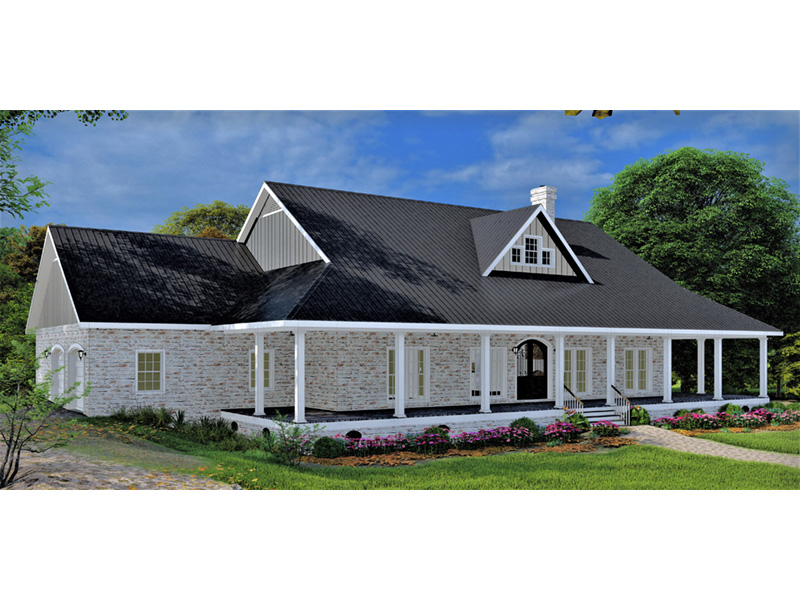 Ranch House Plan Front Photo 01 - 028D-0114 - Shop House Plans and More