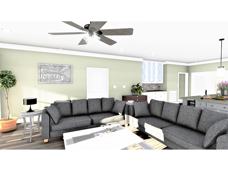 Ranch House Plan Great Room Photo 02 - 028D-0114 - Shop House Plans and More