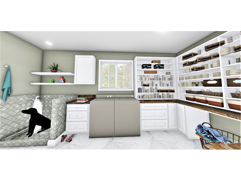Ranch House Plan Laundry Room Photo - 028D-0114 - Shop House Plans and More