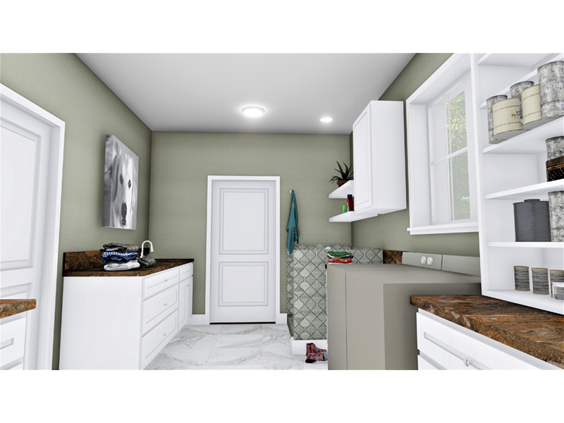 Ranch House Plan Laundry Room Photo 02 - 028D-0114 - Shop House Plans and More