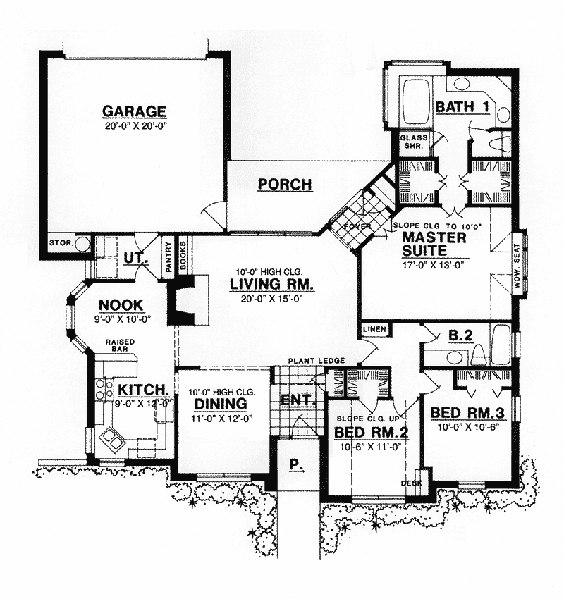 Keansburg European Ranch Home Plan 030D0039 House Plans and More
