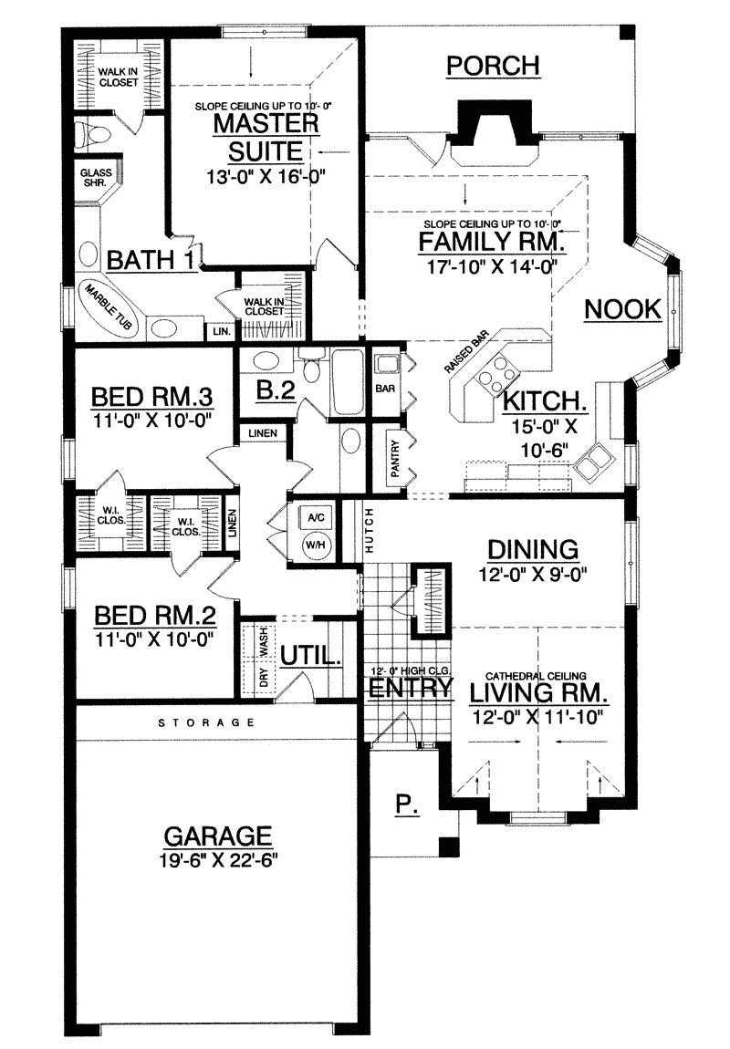 Hanover Lake Ranch Home Plan 030D-0205 | House Plans and More
