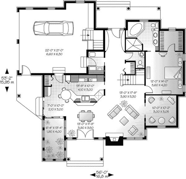 Keldon Waterfront Vacation Home Plan 032D-0019 | House Plans and More