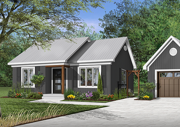  La  Prairie Narrow  Lot  Home  Plan  032D 0111 House  Plans  