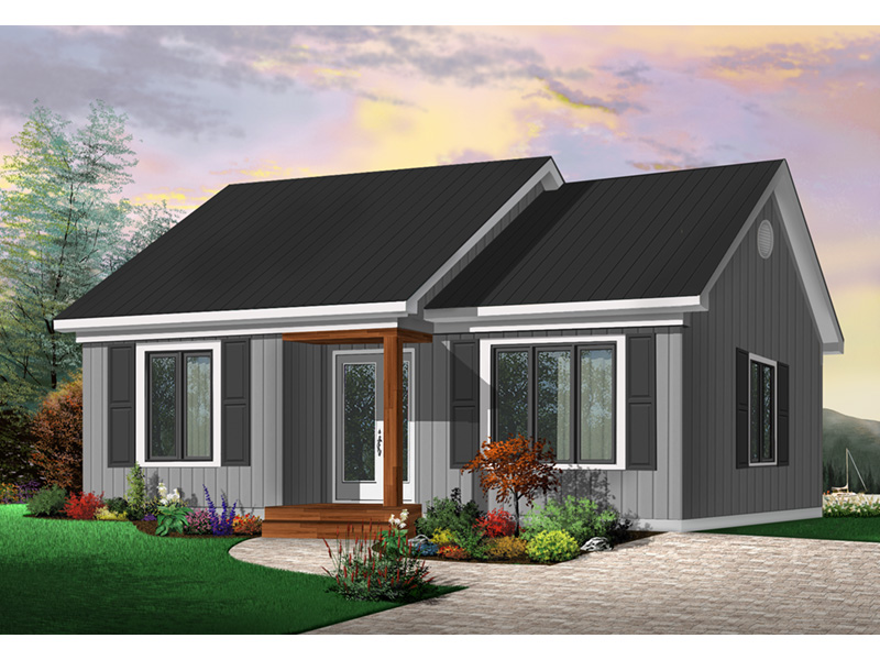  La  Prairie Narrow  Lot  Home  Plan  032D 0111 House  Plans  