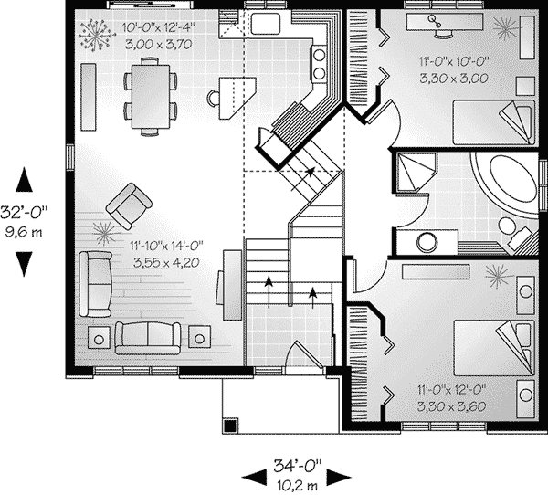 Hannibal Split-Level Home Plan 032D-0168 | House Plans and More