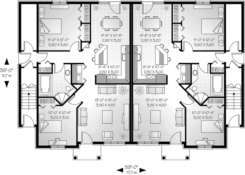 Marland Multi Family Fourplex Plan 032d 0380 House Plans And More