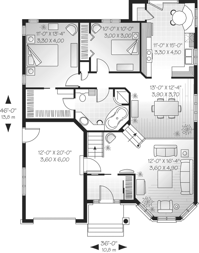 Claremore European Ranch Home Plan 032D-0437 - Search House Plans and More