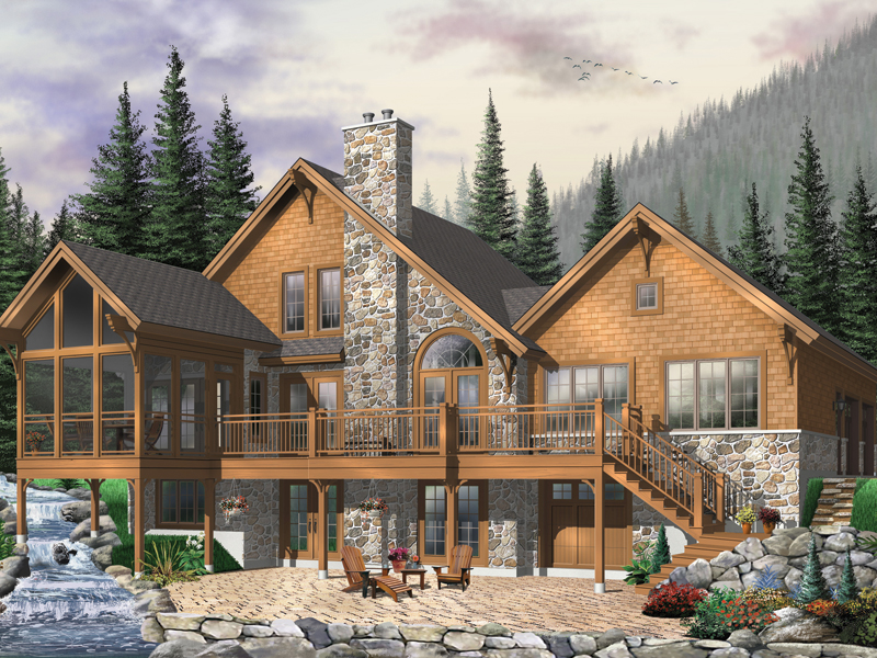 White Valley Rustic Luxury Home Plan 032D 0522 House 