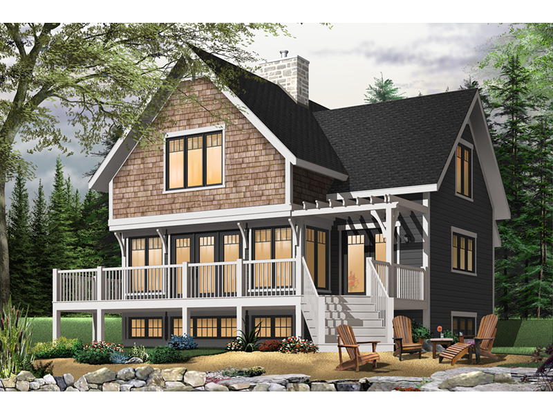 Country Bend Cottage Lake Home Plan 032D-0532 - Search House Plans and More