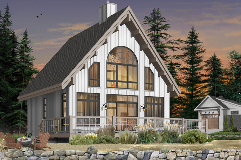 Beach Lake A-Frame Home Plan 032D-0534 | House Plans and More