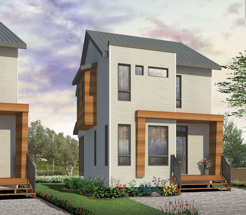 Modern House Plan Front of Home - Kaspar Modern Home 032D-0806 - Search House Plans and More