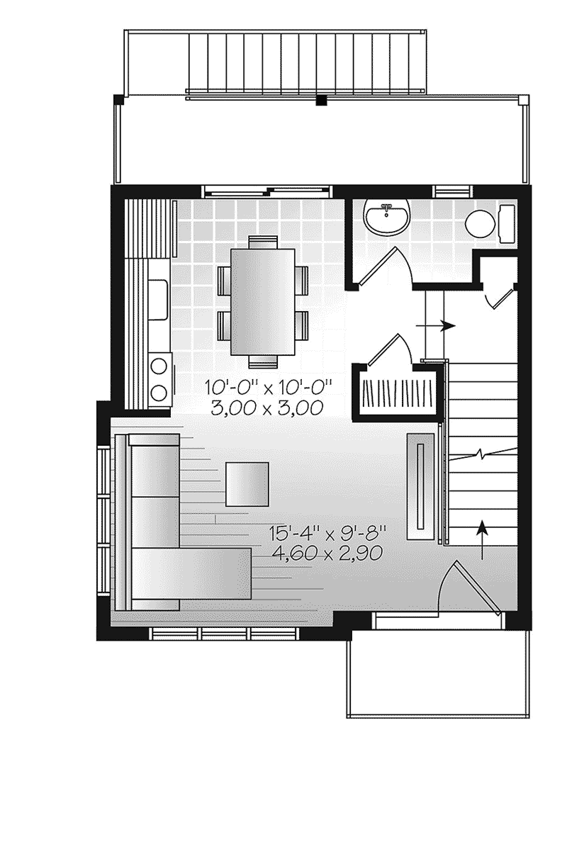 Modern House Plan Second Floor - Saffold Modern Home 032D-0807 - Shop House Plans and More