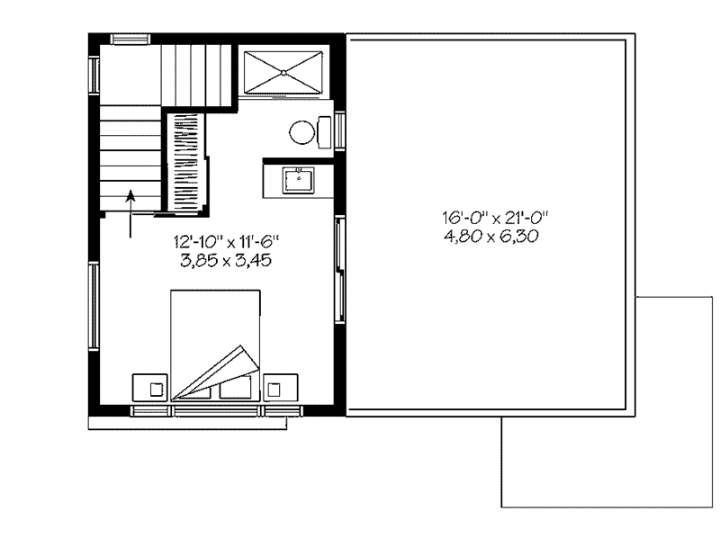Modern House Plan Second Floor - Sundari Contemporary Home 032D-0809 - Shop House Plans and More