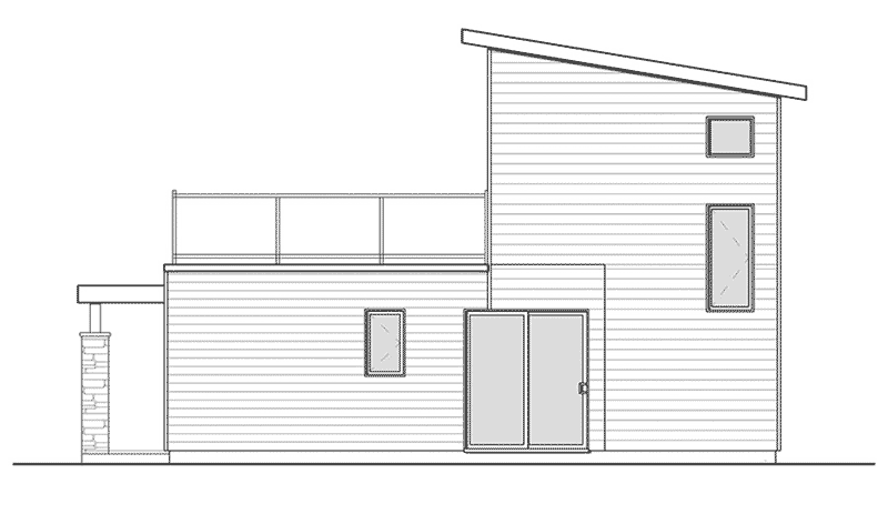 Modern House Plan Rear Elevation - Sundari Contemporary Home 032D-0809 - Shop House Plans and More