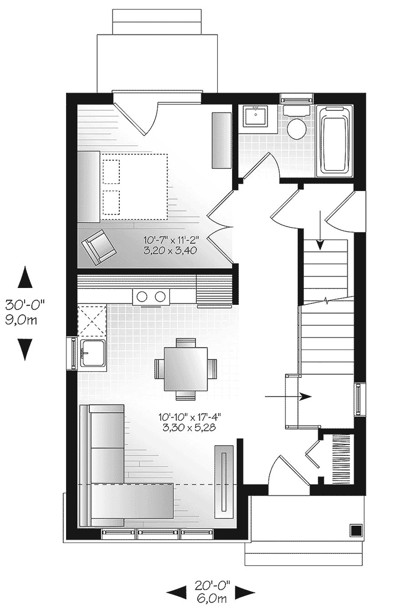 English Cottage Home Plan First Floor 032D-0812
