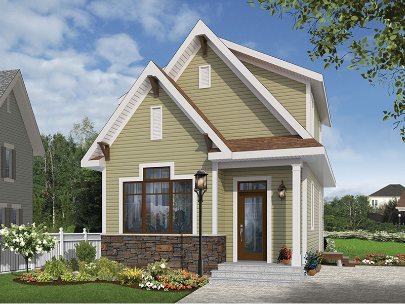 European House Plan Front Photo 01 - Wickham Small Traditional Home 032D-0812 | House Plans and More