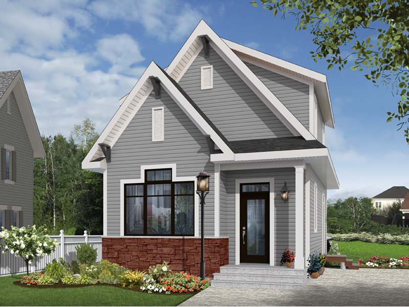 European House Plan Front Photo 02 - Wickham Small Traditional Home 032D-0812 | House Plans and More